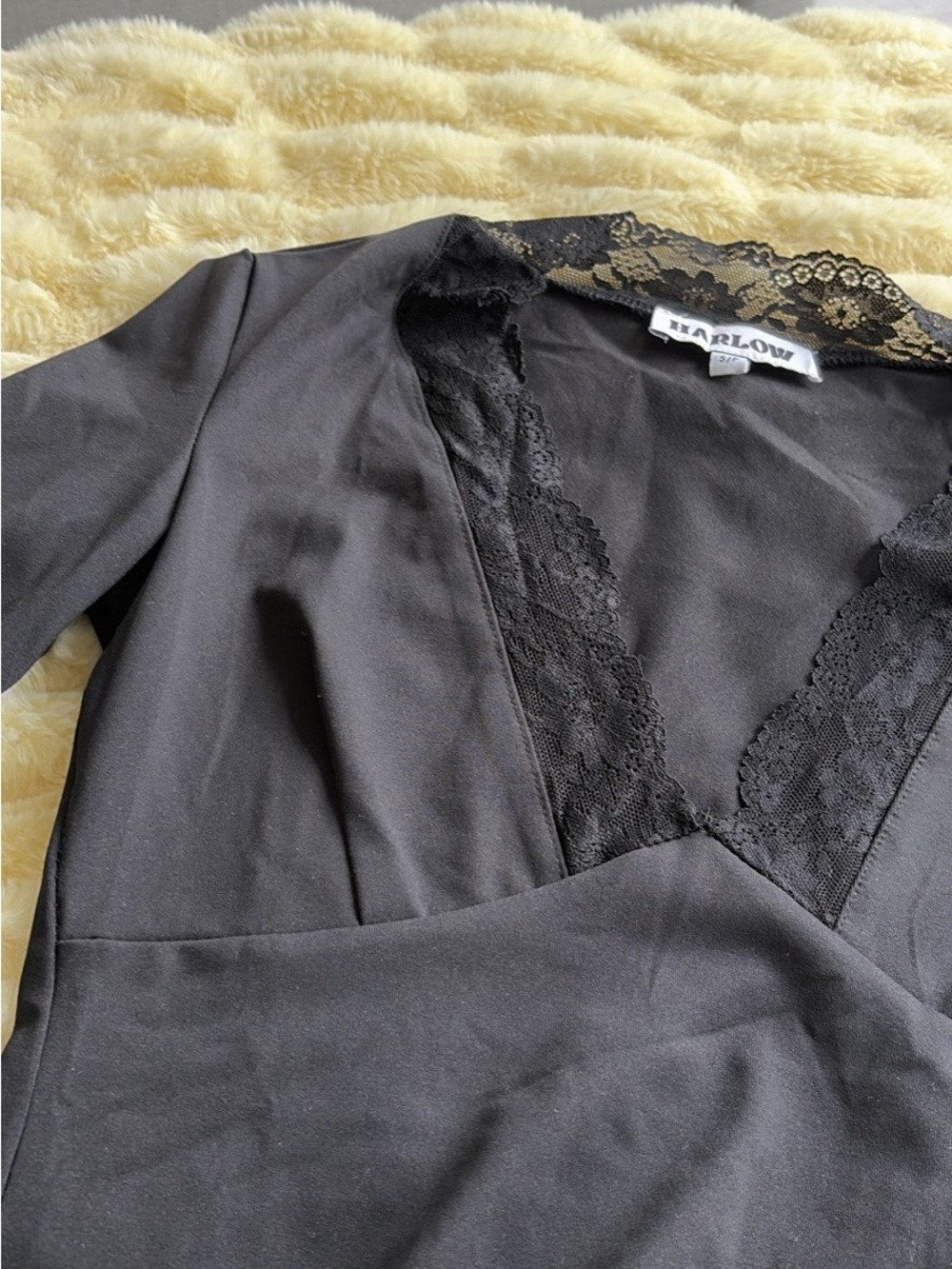 Black Harlow lace long sleeve